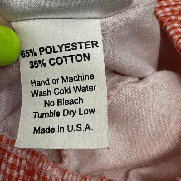 Mulberry St. Outfit Reversible Top Embroidered Gingham Halloween Orange Size 2 - Picture 9 of 13